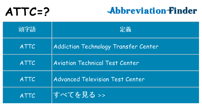 attc は何の略します。