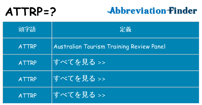 attrp は何の略します。