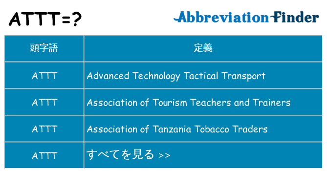 attt は何の略します。