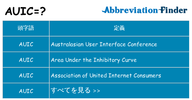 auic は何の略します。