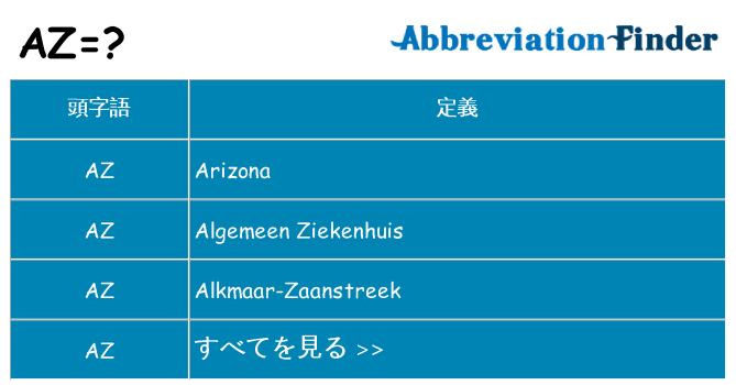 az は何の略します。