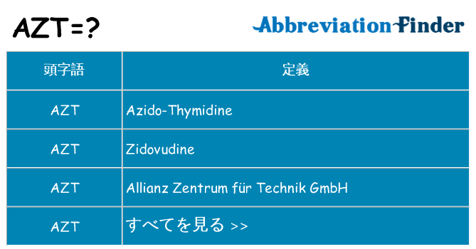 azt は何の略します。