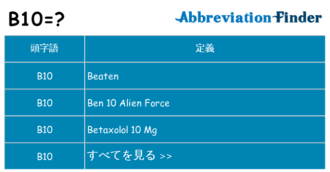 b10 は何の略します。