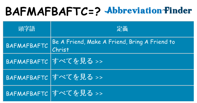 bafmafbaftc は何の略します。