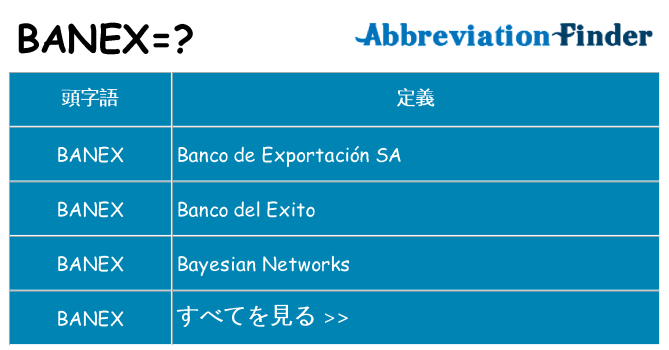 banex は何の略します。