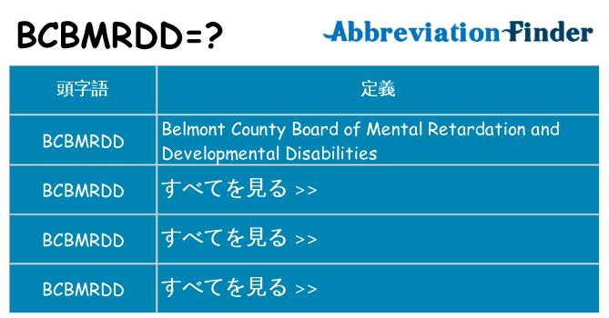 bcbmrdd は何の略します。