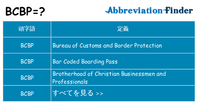 bcbp は何の略します。