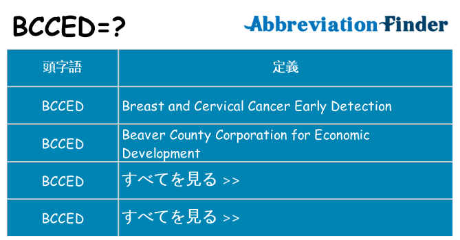 bcced は何の略します。