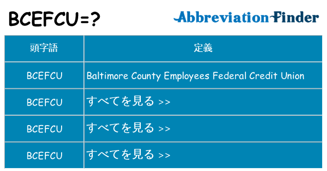 bcefcu は何の略します。