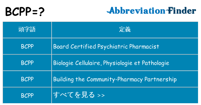 bcpp は何の略します。