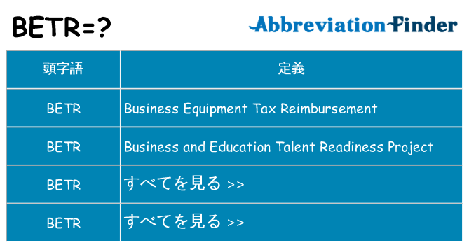 betr は何の略します。