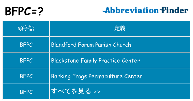 bfpc は何の略します。