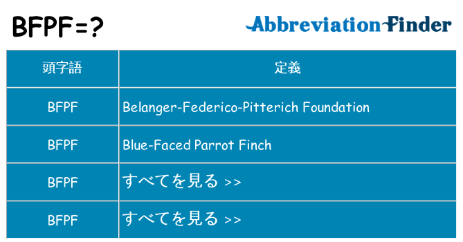 bfpf は何の略します。