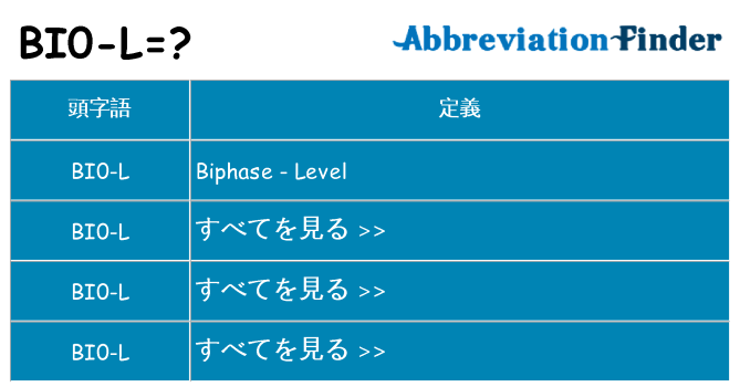 bi0-l は何の略します。