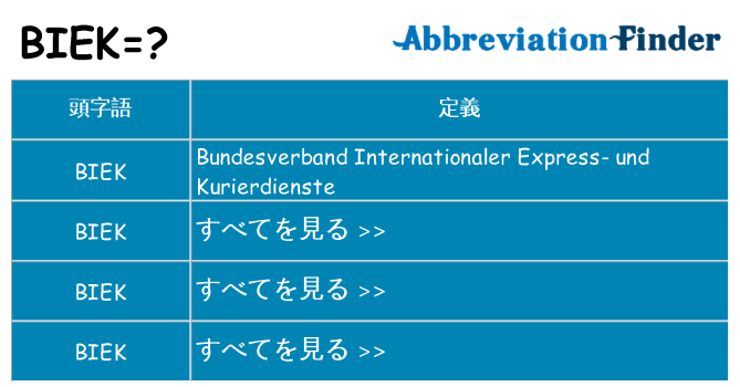biek は何の略します。