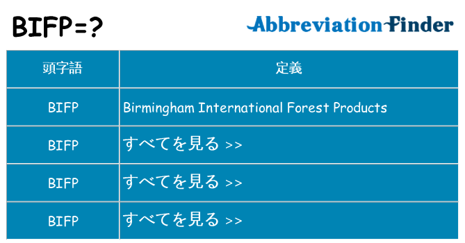 bifp は何の略します。