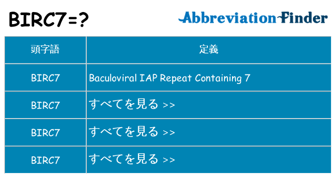 birc7 は何の略します。