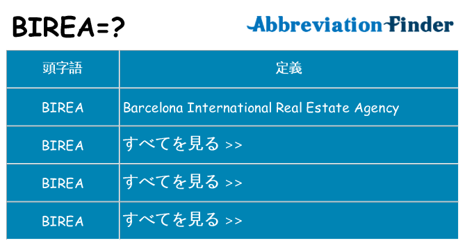 birea は何の略します。