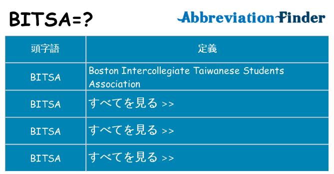 bitsa は何の略します。