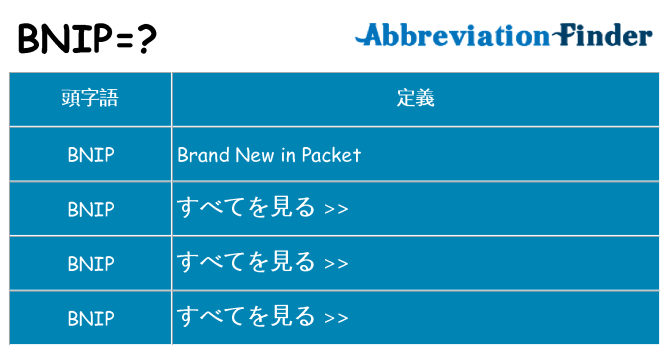 bnip は何の略します。