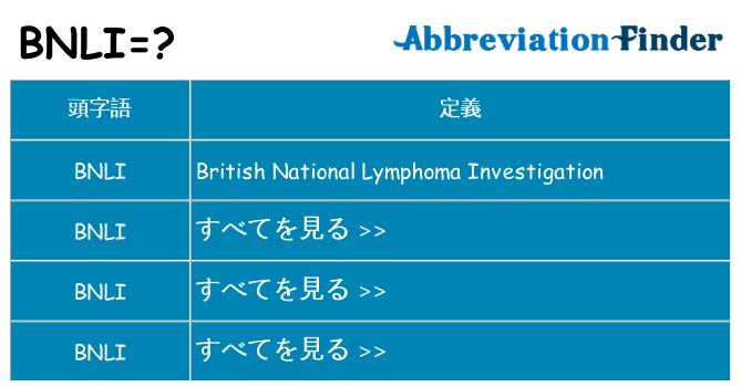 bnli は何の略します。