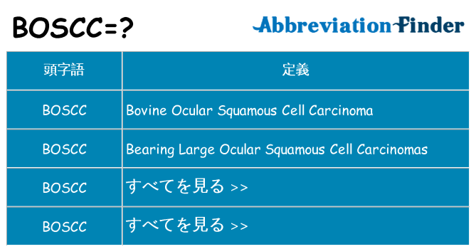 boscc は何の略します。