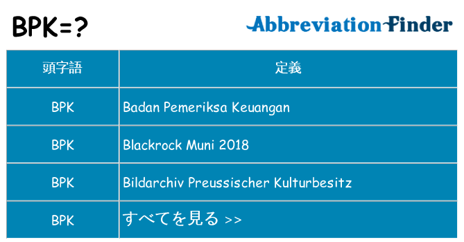 bpk は何の略します。