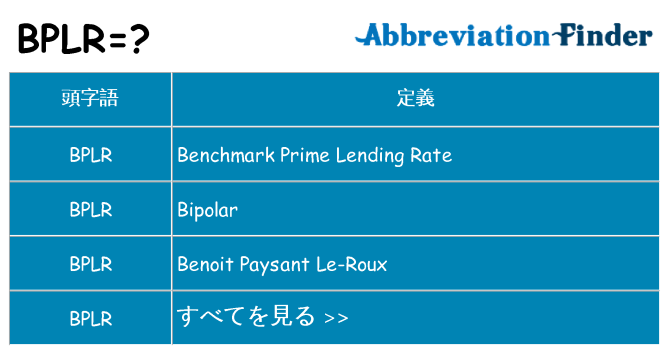 bplr は何の略します。