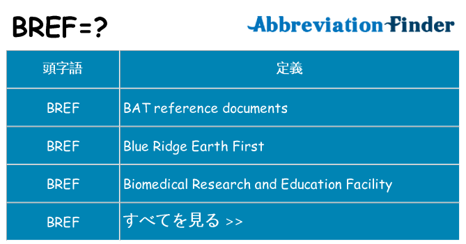bref は何の略します。
