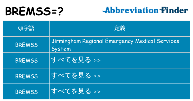 bremss は何の略します。