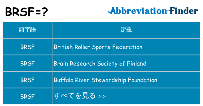 brsf は何の略します。