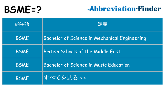 bsme は何の略します。