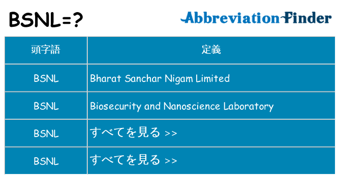 bsnl は何の略します。