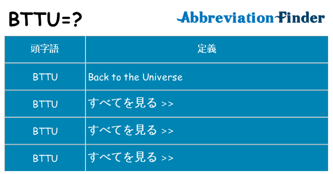 bttu は何の略します。