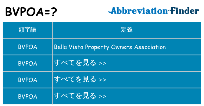 bvpoa は何の略します。
