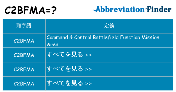 c2bfma は何の略します。