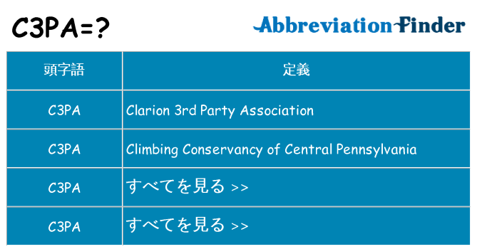 c3pa は何の略します。