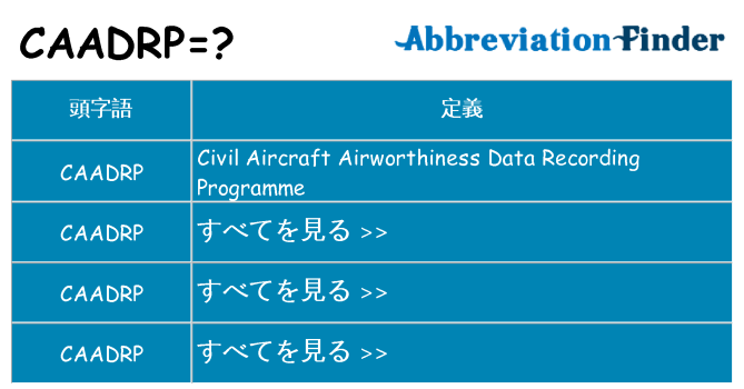caadrp は何の略します。