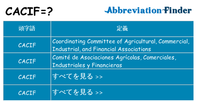 cacif は何の略します。