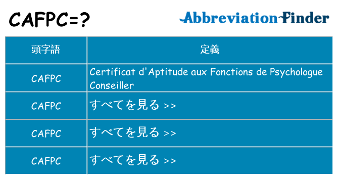 cafpc は何の略します。