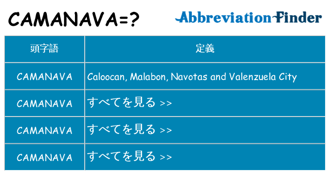 camanava は何の略します。