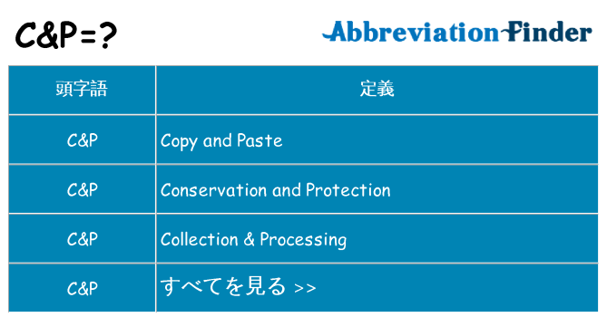 cp は何の略します。