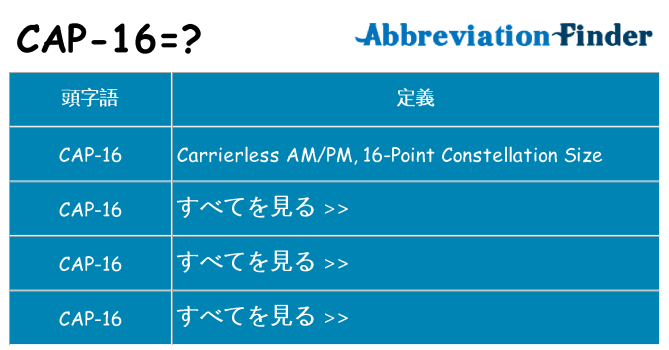cap-16 は何の略します。