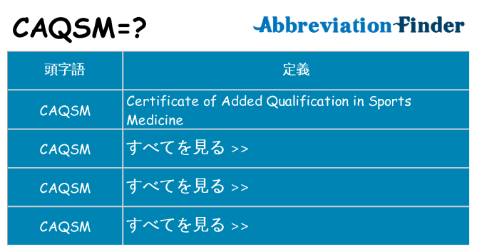 caqsm は何の略します。
