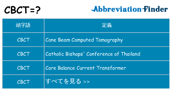 cbct は何の略します。