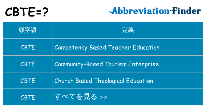 cbte は何の略します。