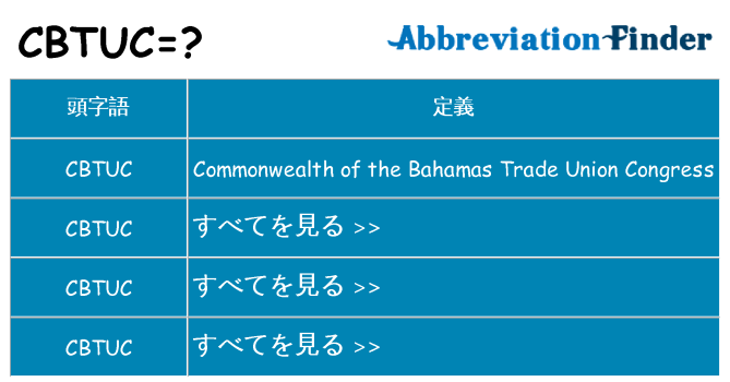 cbtuc は何の略します。