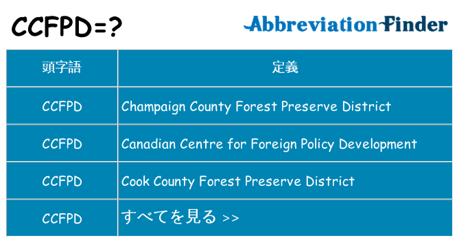 ccfpd は何の略します。