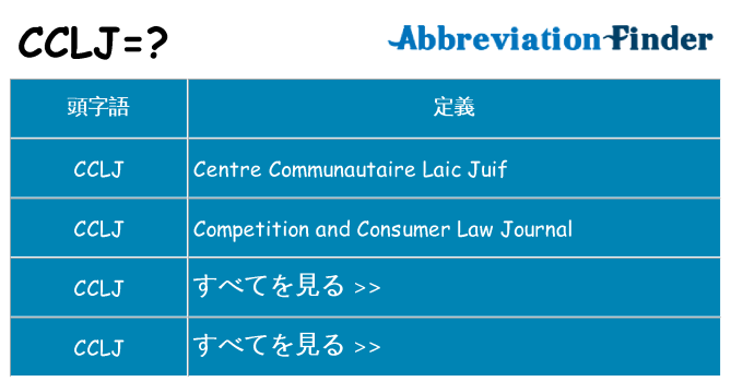 cclj は何の略します。