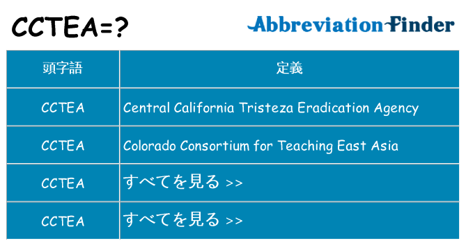 cctea は何の略します。